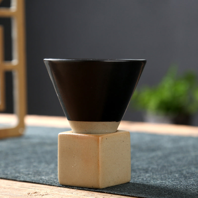 Stone Base Espresso Cup in Black