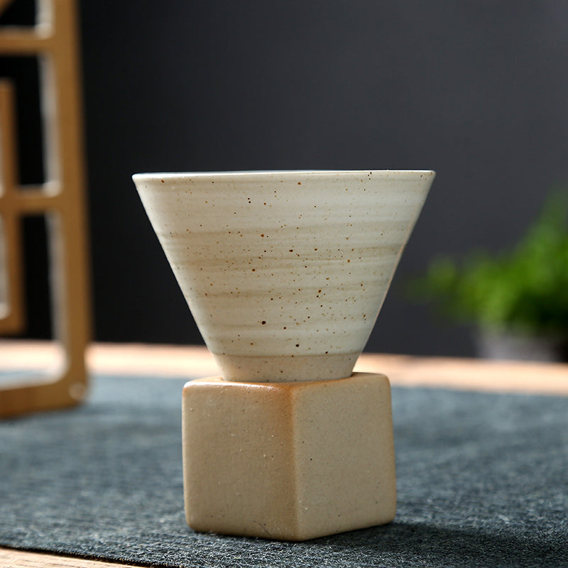 Stone Base Espresso Cup in White
